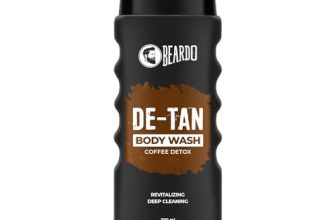 Beardo De-Tan Body Wash for Men, 500ml | Tan Removal and Caffeine Body Wash | Detan With Coffee & Aloe Extracts | For Body & Face | Refreshing Fragrance | Bodywash for Men