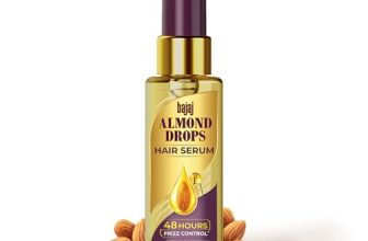 Bajaj Almond Drops Hair Serum 100 ml | With Almond Oil & Vitamin E | Nourishes Dry & Frizzy Hair.