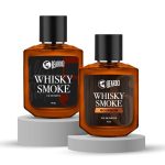 Beardo Whiskey Smoke Combo- Smoke & Bourbon Perfume for Men (50ml x 2) | Long Lasting Fragrance | Long Lasting Perfume for Men | Gift for Men | Gift for Friend