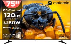 MOTOROLA 190 cm (75 inch) Ultra HD (4K) Mini LED Smart Google TV 2026 Edition(75UHDGMMWBIQ)