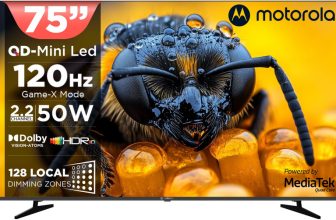 MOTOROLA 190 cm (75 inch) Ultra HD (4K) Mini LED Smart Google TV 2026 Edition(75UHDGMMWBIQ)