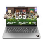 Lenovo LOQ Essential AMD Ryzen 7 7735HS | NVIDIA RTX 4050 6GB (16GB RAM/512GB SSD/144Hz Refresh Rate/15.6″ (39.6cm)/Windows 11/Office Home 2024/3 Mon. Game Pass/Grey/1.8Kg), 83S0009TIN Gaming Laptop