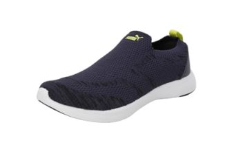PUMA | Softride Hellas Men’s Slip-On Shoes | Navy-White-Black-Lime Sheen | 9UK