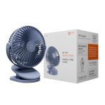 Orient Electric Orbis Rechargeable Personal Fan | 360° Rotation | 1800 mAh Battery | 4 Speed Modes with Timer | Quiet Operation | USB Type-C Charging | Clip-On Mini Fan | Dusk Blue