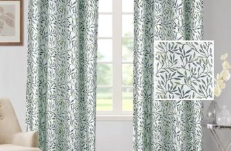 Cortina Polyester 75% Blackout Curtains Set of 2 Floral Print | Grommet Eyelet Window Curtains for Living Room, Bedroom & Kids Room | Light Filtering Drapes for Privacy (Grey, 7 FT)