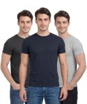 Scott International Men’s Regular Fit T-Shirt | Men’s T-Shirt | Tees for Man | Pack of 3 Tshirts | Tshirt for Men Stylish | Round Neck Tshirt for Man Multicolour