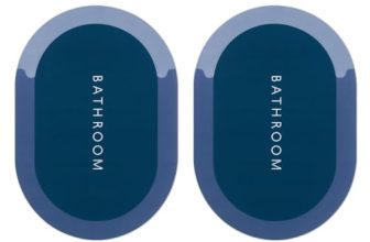 Cortina Pack of 2 Quick Dry Water Absorbing Rectangular Silicon Floor Mat | Anti-Skid & Non-Slip Cushion Doormat for Home, Kitchen, Office, Washroom | 60x40cm (Blue)