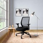 Interio by Godrej Curv Premium Mesh Wide Back Ergonomic Chair for Work from Home/Study | 1 Year Warranty | Height Adjustable Chair | Heavy Duty PP Base | DIY Installation (Black)
