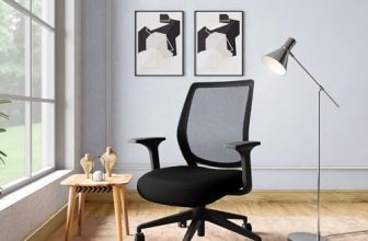Interio by Godrej Curv Premium Mesh Wide Back Ergonomic Chair for Work from Home/Study | 1 Year Warranty | Height Adjustable Chair | Heavy Duty PP Base | DIY Installation (Black)