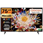 coocaa 190 cm (75 inches) 4K Ultra HD Smart Mini LED QLED Google TV 75MINI75Q
