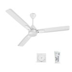 Crompton Energion Caelum 1200mm BLDC Ceiling Fan | Remote & Regulator Control | BEE 5 Star Rated Energy Efficient | 4 Year Manufacturer’s Warranty on Motor | Silver White