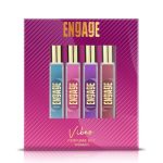 Engage Vibes Perfume Gift Set for Women, 100ml, Long Lasting Eau De Parfum,Gift for Mom, Gift for Mother’s Day, Travel Size Perfume Combo 25ml x 4