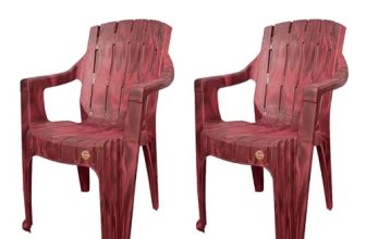 Cello Hercules Chair Set of 2, Rosewood | Unbreakable, Durable & Strong |Blended PP Material, Easy to Clean |Plastic Chair for Living Room, Home & Office | 3 Years Warranty – Manufacturing Defects