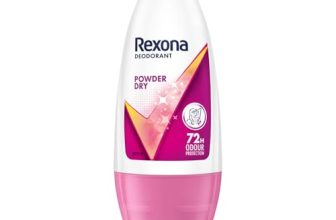 Rexona Powder Dry Underarm Roll On Deodorant For Women, Antiperspirant, Removes Odour, Keeps Skin Fresh & Clean, Alcohol Free, Skin Friendly, 50 ml