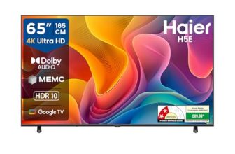 Haier H5E Series 165cm (65) 4K Ultra HD Smart LED Google TV 65H5E