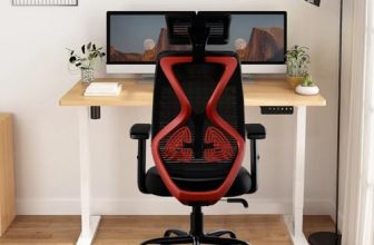 CELLBELL C190 Berlin Office Chair, High Back Mesh Ergonomic Home Office Desk Chair (Red – Black)