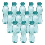 MILTON Oscar 1000 Water Bottle 1 Litre each, set of 6, Blue I PET Food Grade I BPA Free, Leak Proof I Wide Mouth, Easy To Clean I Fridge Bottles for Home, Office, Gym