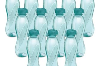 MILTON Oscar 1000 Water Bottle 1 Litre each, set of 6, Blue I PET Food Grade I BPA Free, Leak Proof I Wide Mouth, Easy To Clean I Fridge Bottles for Home, Office, Gym