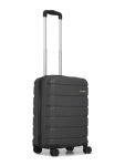 TEAKWOOD LEATHERS Unisex 8 Wheels Trolley Bag, Hard Cabin with Zipper Closure, Adjustable Push Button & Cross Side Strap, Lock System 360 Degree (55 CM, Dark Grey)