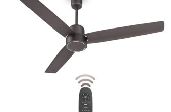 Havells FAB BLDC Ceiling Fan 1200mm, 380 RPM, Savings upto 65%, Reverse Rotation, 4 Modes (Boost, Sleep, Breeze, Mop), Low Wattage 30W, Low Noise, Air Flow:225 CMM, 3 Year Warranty, Cocoa Brown