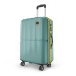 Safari Genius Theo 8 Wheels 66cm Medium Size Check-in Trolley Bag, Hard Case Polycarbonate, 360 Degree Wheeling Luggage, Suitcase for Travel, Trolley Bags for Travel, Sage Green
