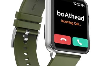 Boat Wave Call Smart Watch for Men & Women, Bluetooth Calling, 1.69″ (4.2 cm) Display w/ 550 NITS, 150+ Watch Faces, Multi-Sport Modes,HR,SpO2, IP68 (Forest Green)