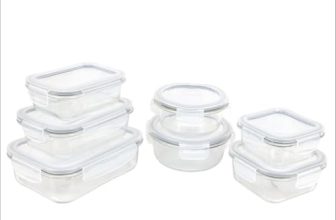 Signoraware Safe N Store Glass Container | Airtight & Leakproof | Microwave Safe | Ideal for Office Lunch, Meal Prep & Kitchen Storage (320ml+520ml+400ml+620ml+370ml+640ml+1.04ltr | Setof7 | Clear)