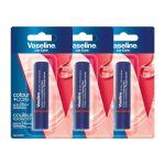 Vaseline Colour+Care Kissing Red Tinted Lip Balm Stick 3g (Pack of 3)