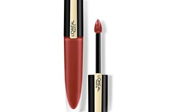 L’Oréal Paris Lipstick, Liquid Format with Matte Finish, Oil-In-Water Formula, Breathable and Lightweight Feel, Non-Flaking, Colour: 130 I Amaze, 7ml