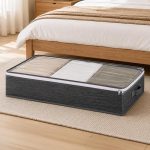 Lifelong Multipupose Storage Bag for Home | Underbed Organizer for Blanket, Clothes & Comforter | Non-Woven Fabric & Transparent Window | Storage Bag for Clothes | (100 x 15 x 45) | (LLUBS01, Grey)
