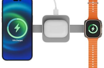 Zebronics 3 in 1 Wireless Foldable Charging Pad, 23W Output, MagSafe Compatible, Fast Charging, Built-in Protection, FOD, 1m Type-C Cable, for iPhone 16/15/14/13/12 Series (MagBoost 20, Matt White)
