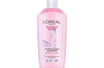 L’Oréal Paris Glycolic Gloss Shine Boosting Shampoo, powered by 3% Glycolic Acid, for dull hair, restores hair quality for gives 3x more gloss, 800ml