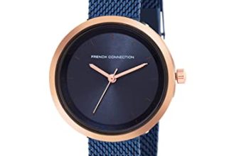 French Connection Stainless Steel Analog Blue Dial Women’s Watch-Fcn00036G, Band_Black