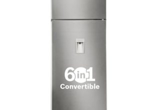 Bosch 368L, 1 Star, Frost Free Double Door Refrigerator with 2.5 L Water Dispenser | 6-in-1 Convertible Storage Modes | Fresh up to 10 Days | Touch Panel | 2 Cooling System (CTC39S21AI, Steel, 2026)