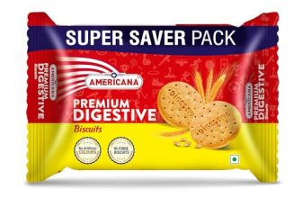 Americana Digestive Biscuits|High Fiber and Goodness of Wheat flour (Atta) Biscuit | Family Pack Digestive Cookies 495g
