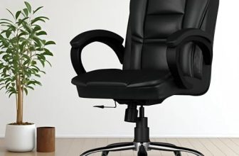 FUGO FG233 Ergonomic Medium Back Office Chair with Adjustable Height, Cushioned Back&Seat, Tilting Mechanism, Heavy-Duty Metal Base, Dual Nylon Casters–Ideal for Work,Study, 3-Year Warranty (Grey)