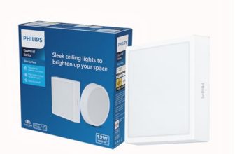 Philips 12 Watt Square Slim Surface Ceiling Light | LED Downlighter for Both Normal & False Ceiling | Colour : Cool Day Light, Pack of 1