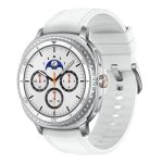 Samsung Galaxy Watch8 Classic (46mm Bluetooth, White) with 3nm Processor | Dual GPS | Sapphire Glass & Stainless Steel | 5ATM & IP68 | BP, ECG, IHRN & Vascular Load Monitoring | Anti-oxidant Index