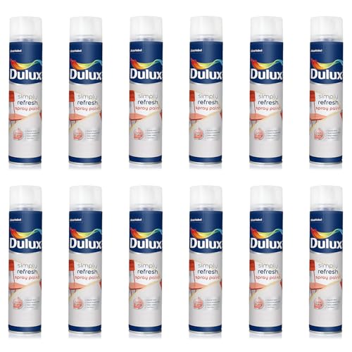 Dulux Simply Refresh Spray Paint | DIY, Quick Drying Gloss Finish for Metal, Wooden Furniture, Plastic, Walls, Cars & Bikes – 12 X 400ML (Gold)