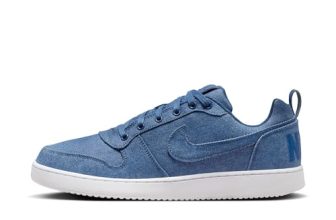 Nike Mens Court Borough Low Premium Coastal Blue/Coastal Blue-White Basketball Shoes UK 10