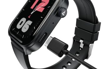 boAt Storm Call 4 India’s first Smartwatch with Type-C Charging,1.96”(4.97 cm) HD Display, Functional Crown, BT Calling, Sports Modes, Heart Rate, SpO2, Sleep & Stress Tracking, SOS,IP68(Active Black)