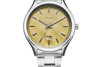 Titan Palette of Colours Quartz Yellow Dial Watch for Men