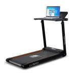 Lifelong Treadmill for Home with Desk – 2.5 HP Peak Motorised Walking Pad, 2 Manual Inclines, 12 Fitness Presets, Speed 12 km/hr – Bluetooth Speaker, Fit Show App, Max Weight 100Kg