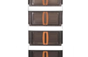CELLO Foldable Plastic Cupboard for Storage | DIY Collapsible Wardrobe & Luggage Organizer | PP Cabinet for Clothes | White Finish