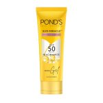 POND’S Sun Miracle SPF 50 PA+++ Crème Gel Sunscreen -Protect & Bright, With 3% Niacinamide, Fade Dark Spots in 4 Weeks, Lightweight, No White Cast 50g
