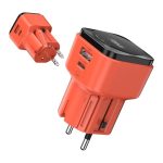 GM Travelease Lite 45Watt Type C & A Universal Travel Adapter with Lightning Fast Charging | 1Mtr 60W Cable Free | Surge & Overheat Protection | Charging for MacBook, iPhones & Android