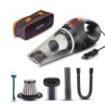 AGARO Car Vacuum Cleaner, Portable, Handheld, 12V DC /106W, 4.5KPA Power Socket, 14.7ft Long Cord,Stainless Steel Filter, Black CV1077