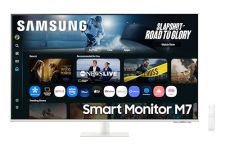 Samsung 43″(1.08m) 4K M7 Vision AI Smart Monitor|UHD 3840 x 2160|Smart TV Experience with AI|Type-C|Apple AirPlay|Gaming Bar|Remote|Speakers|Wi-Fi|Bluetooth|AI Picture & Sound|LS43FM701UWXXL|White