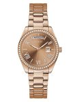 Guess Round 36mm Rose Gold Dial Analog Women Watch – GW0307L3