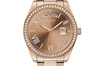 Guess Round 36mm Rose Gold Dial Analog Women Watch – GW0307L3